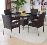 Leisure Aluminium Outdoor Garden Poly Rattan wicker chair patio Backyard table
