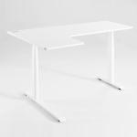Electric Height Adjustable Standing Table Deluxe Mid Century Modern L Desk for