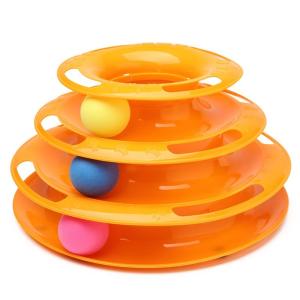 Wholesale Pet Three Layer Turntable Track Cat Toys Interactive from china suppliers