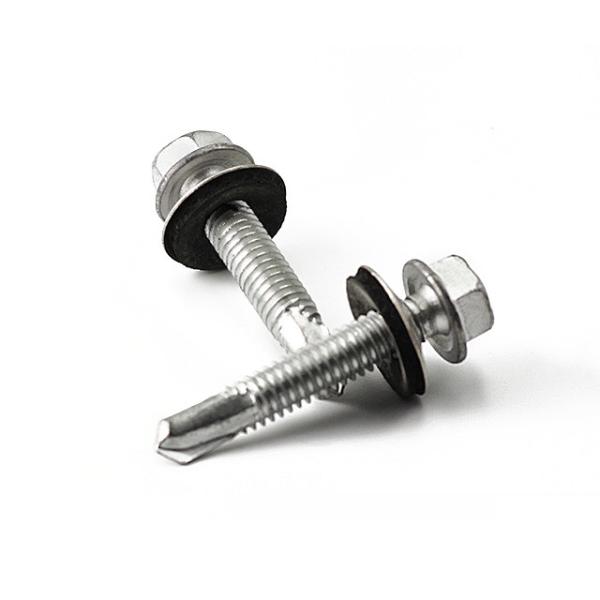 Self Drilling Screws, SS410 Hex Head Self Drilling Screw With EPDM Bonded Washer