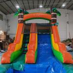 Hot Sale Giant Inflatable Combo Water Slide Palm Tree PVC Inflatable Bounce