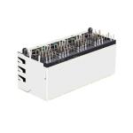 LPJE108XAWNL Tab Up Green/Green LED 2X4 Port RJ45 Jack Connector without