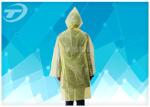 Yellow PE Plastic Raincoat Disposable With Food Grade For Children And Adult