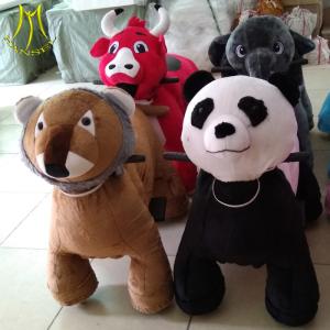 Wholesale Hansel 2019 ride for kids plush stuffed electric coin operated ride animals on wheels from china suppliers