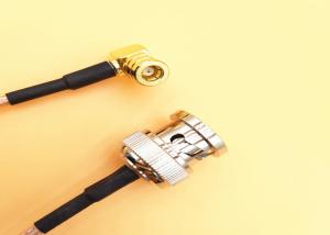 Wholesale gold plated BNC male to SMB right angle female micro coaxial rf cable rg316 from china suppliers
