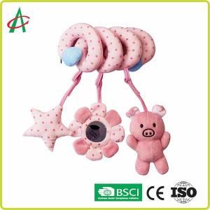 China Newborn 20cm Spiral Pram Toy With Rattle And BB Squeaky on sale