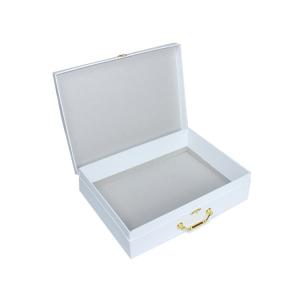 Wholesale Ecommerce ODM CMYK White Cardboard Gift Box With Metal Button from china suppliers