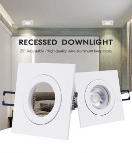 China White Recessed Housing GU5.3 GU10 Downlight Fitting COB Square Ceiling Light Fitting on sale