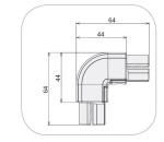 DYJ28-B15 Hight Quality 90 Degree Inner Type Aluminum Tube Connector for Lean