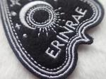 Black Spades Heart Embroidered Chenille Iron On Backing Sew On Cloth Patch