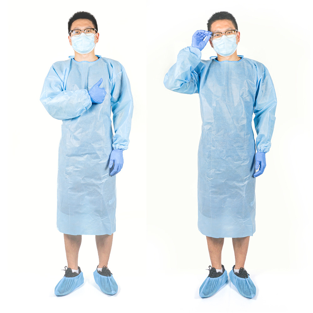 Surgical Medical Disposable Gowns Protection Body Hospital With Elastic Cuff