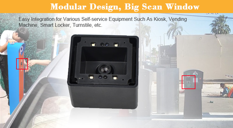 USB 10mil Fixed Mount Barcode Scanner With Durable Metal Housing