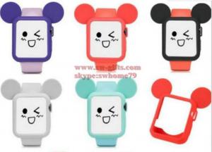China Cute Cartoon Mouse Ears Soft Silicone Protective Cases for Apple watch Case For iWatch Case Colorful Cover on sale