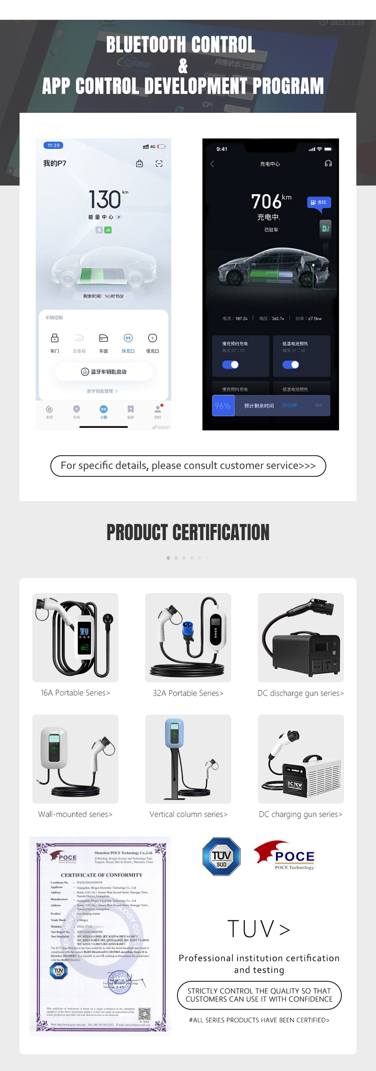 230V Input Voltage E-mingze Wall-mounted 20KW DC Fast CCS2 EV Charger Station with Swipe Card and Bluetooth Connection