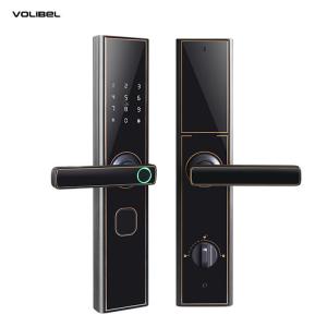 China Active Feedback Digital Door Lock Bluetooth Red Bronze 3D Face Recognition on sale