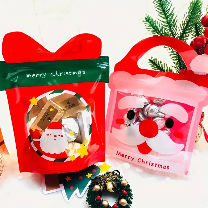 Irregular Shape Die Cut Mylar Bags Christmas Gift Packaging Bag For Cookies Jewelry