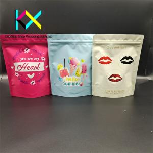 China Digital Printed Soft Touch Aluminum Foil Packaging Bags Spot UV Printed Resealable Pouches on sale