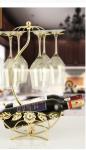 Bronze H43.5cm Wine Glass Upside Down Holder , 1.2kg Upside Down Glass Rack