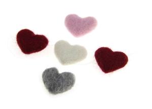 Wholesale 3 Cm Wool Handmade Felt Heart Ball Floral Material For Christmas Decoration from china suppliers