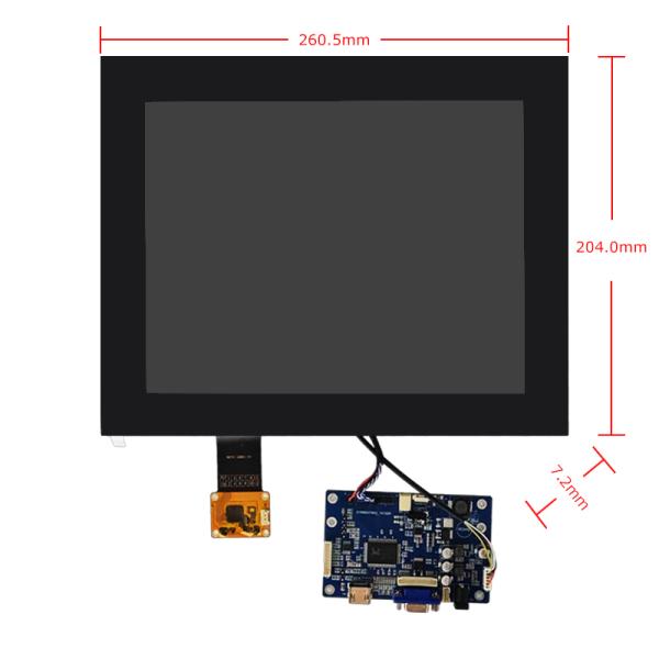 Custom Outdoor 12.1 Inch LCD Capacitive Touch 850nits 1024x768 LCD Display Module