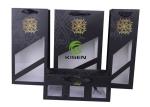 Spot UV Coated Paper Bags With Window , Portable Printed Paper Carrier Bags