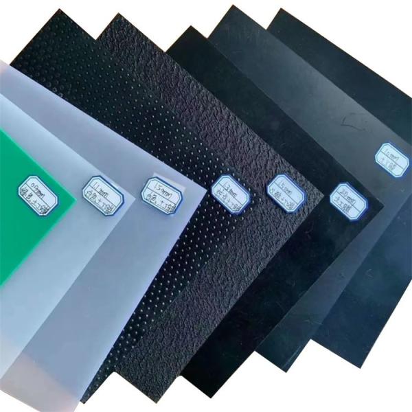 Fish Pond HDPE Geomembrane Liner 0.3mm 0.5mm 1mm 2mm Black White Blue Green