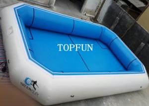 Wholesale PVC Tarpaulin Blue Portable Swimming Pools , Inflatable Water Park Fire Retardant from china suppliers