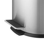 Rolling Cover Foot Pedal Bin Stainless Steel Trash Can in 3L/5L/8L/12L/20L/30L