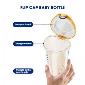 China Anti Colic Flip Cap Natural Flow Baby Bottle BPA Free PPSU Wide Neck on sale