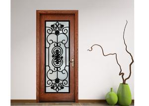 Wholesale Advanced Custom Wrought Iron Entry Doors Iron Mosaic Glass Thickness 20-30 Mm from china suppliers