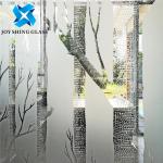 Clear Acid Etched Pattern Glass Panels For Shower Door