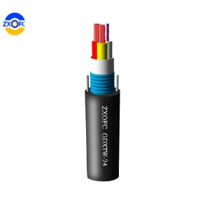 Wholesale Composite 8 Core Hybrid Fiber Optic Cable Copper Electric Wire G652D Steel Tape Armored from china suppliers