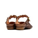 S004 2020 spring and summer new leather hollow flower velcro women's shoes round