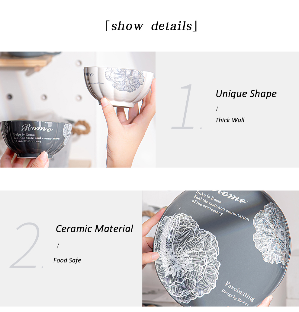 Ceramic Dinner Set 72 Pcs Porcelain Dinnerware Jogo De Jantar Tableware 2024 Design Rome