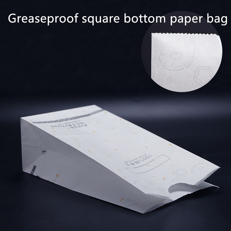 Eco Friendly High Toughness Bakery Paper Bag With Thumb Cut