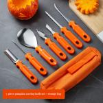 Versatile 7-Piece Metal Knife Set for Halloween Pumpkin Carving and Vegetable