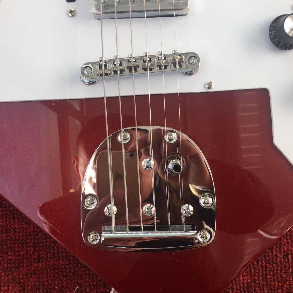 Electric guitar in red