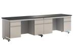 Modern Colorful Steel / Wood Lab Bench Modular Laboratory Furniture