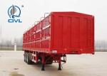 Red Cargo Semi Trailer Trucks Semitrailer Series 13m Three Axle Cargo Semitraile