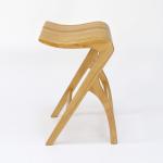 Home Bar Essential Lacquered Solid Wood Bar Stool with High Living Room Chair