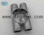 BS4568 Electrical Conduit Fittings Twin Through Way H Malleable Iron Box 20mm