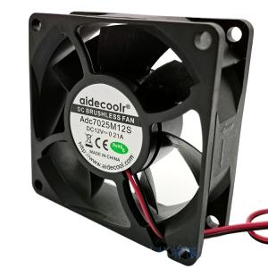 Wholesale Moistureproof PBT Cooling Fan DC , Electric 70x70x25mm Black Case Fans from china suppliers