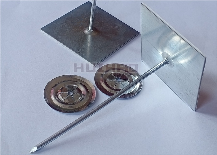 Galvanized Steel Peel & Press Insulation Hangers 50x50x2.7mm On Duct Or Wall Surface