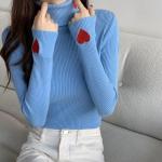 Autumn Winter Women Knit Sweater , High Neck Knit Sweater