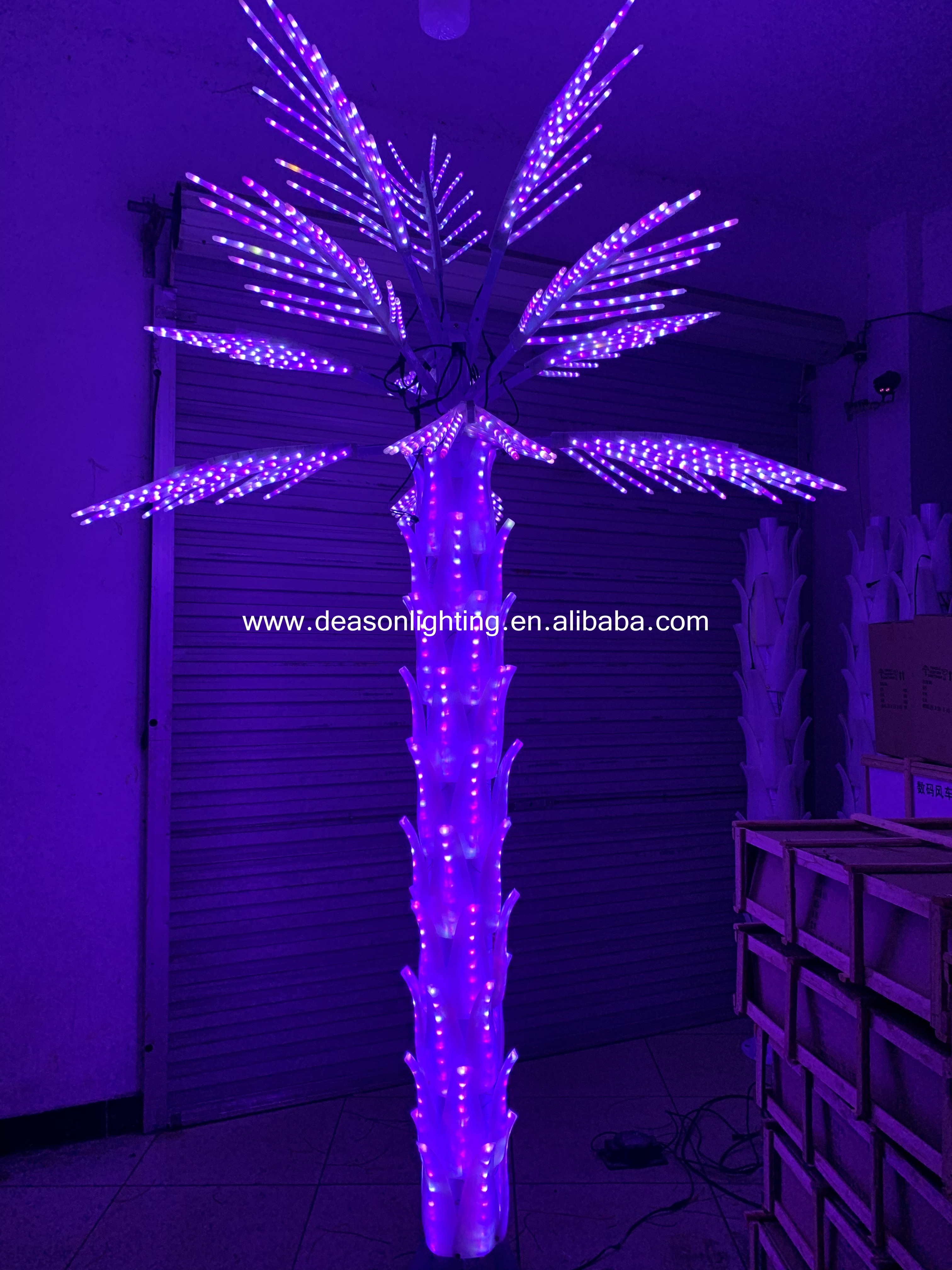 led color changing palm tree light