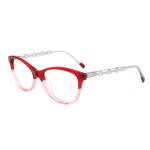 Clear Lens Women'S Acetate Classic Cat Eye Glasses Frame Special Temple Lens