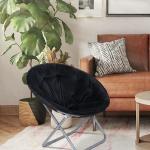Folding Moon Chair - Large Saucer UFO Chair with Collapsible Metal Frame, Moon