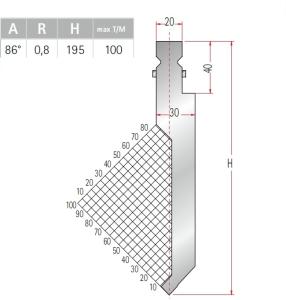 Wholesale 835mm CNC Press Brake Punch Trumpf Press Brake Tooling from china suppliers