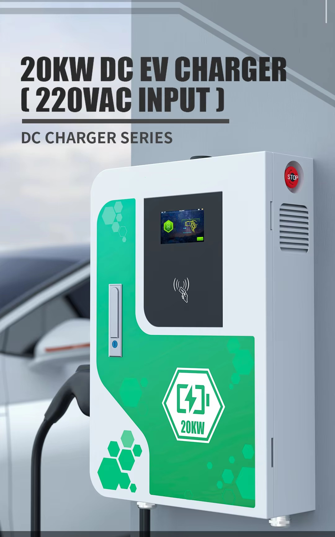20KW DC Wallbox 220V Single Phase EV Charger Charging Station DC EV Charger For Electric Vehicle Charger Ocpp