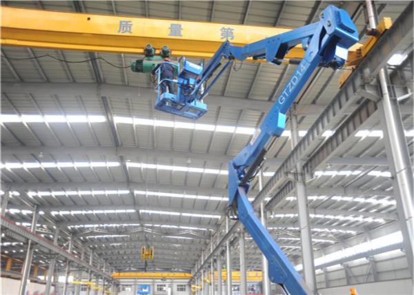 Flexible Moving Electric Articulating Boom Lift Smooth Lifting Convenient